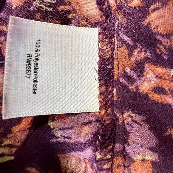a.n.a Purple and Orange Ruffle Blouse - Picture 5 of 7